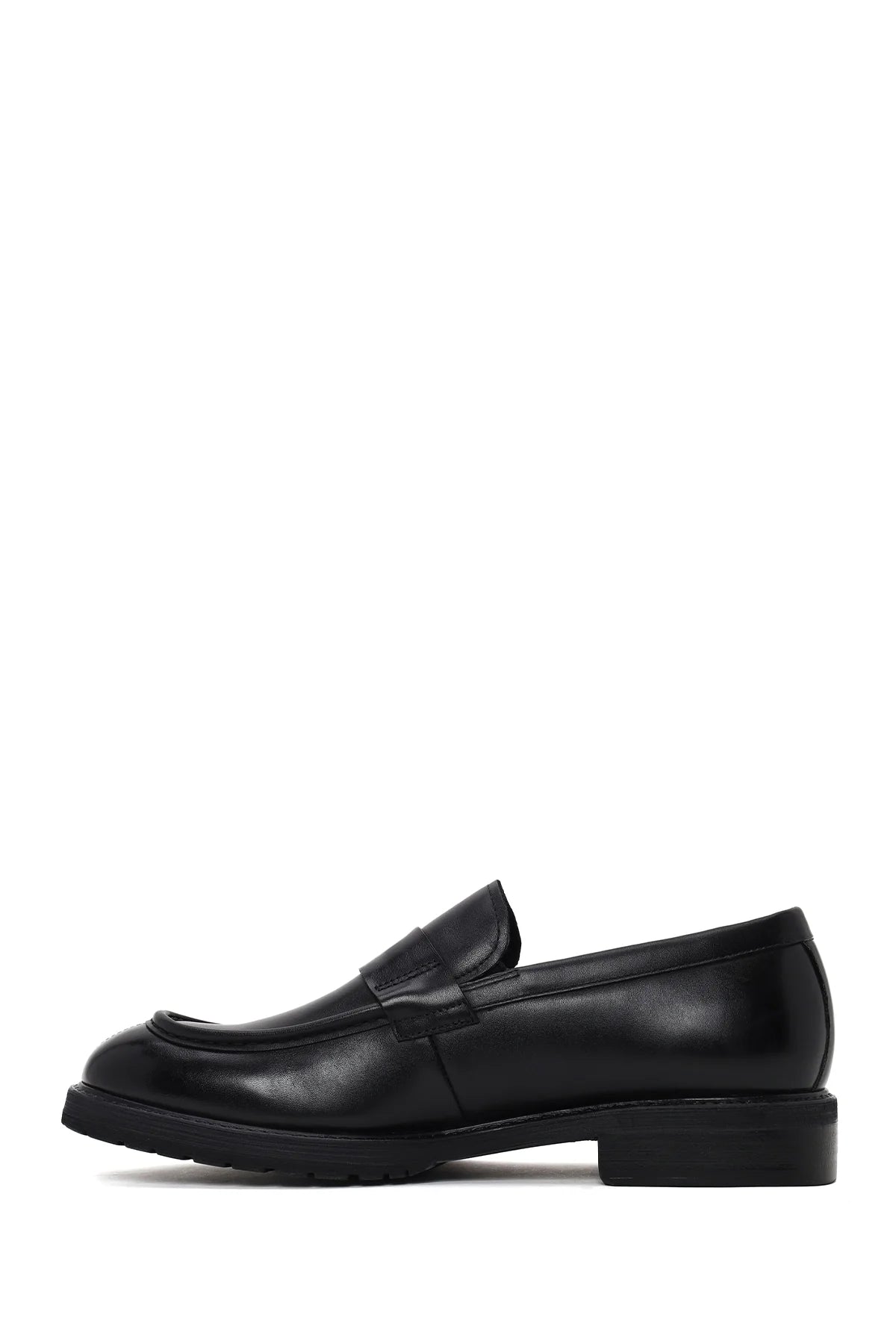 Erkek Siyah Deri Casual Loafer