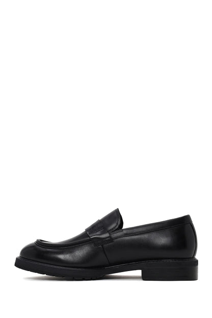 Erkek Siyah Deri Casual Loafer