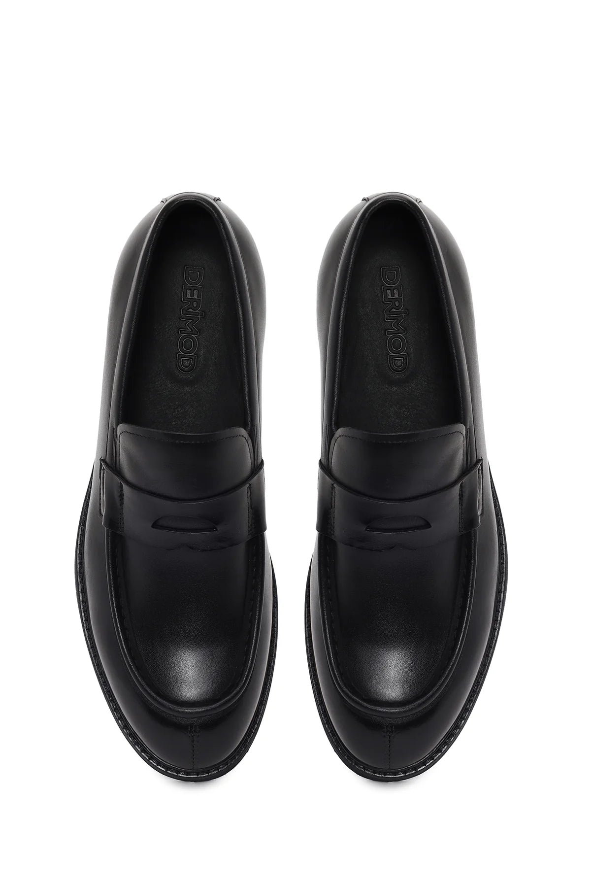Erkek Siyah Deri Casual Loafer