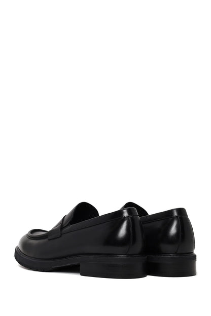 Erkek Siyah Deri Casual Loafer