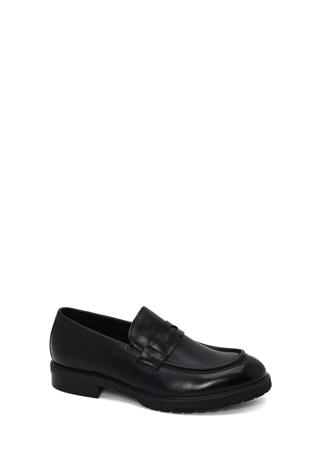 Erkek Siyah Deri Casual Loafer