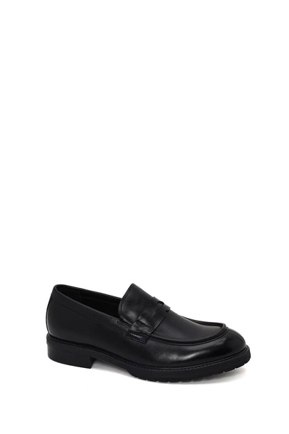 Erkek Siyah Deri Casual Loafer