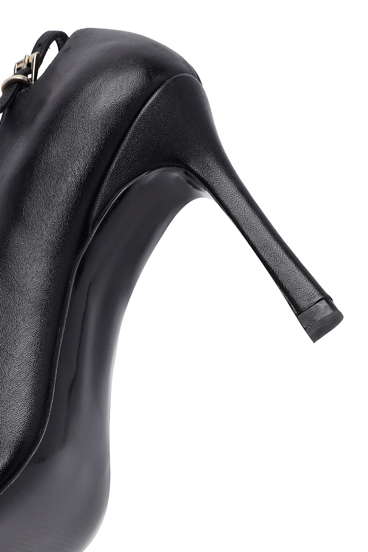 Kadın Siyah Ince Topuklu Deri Stiletto