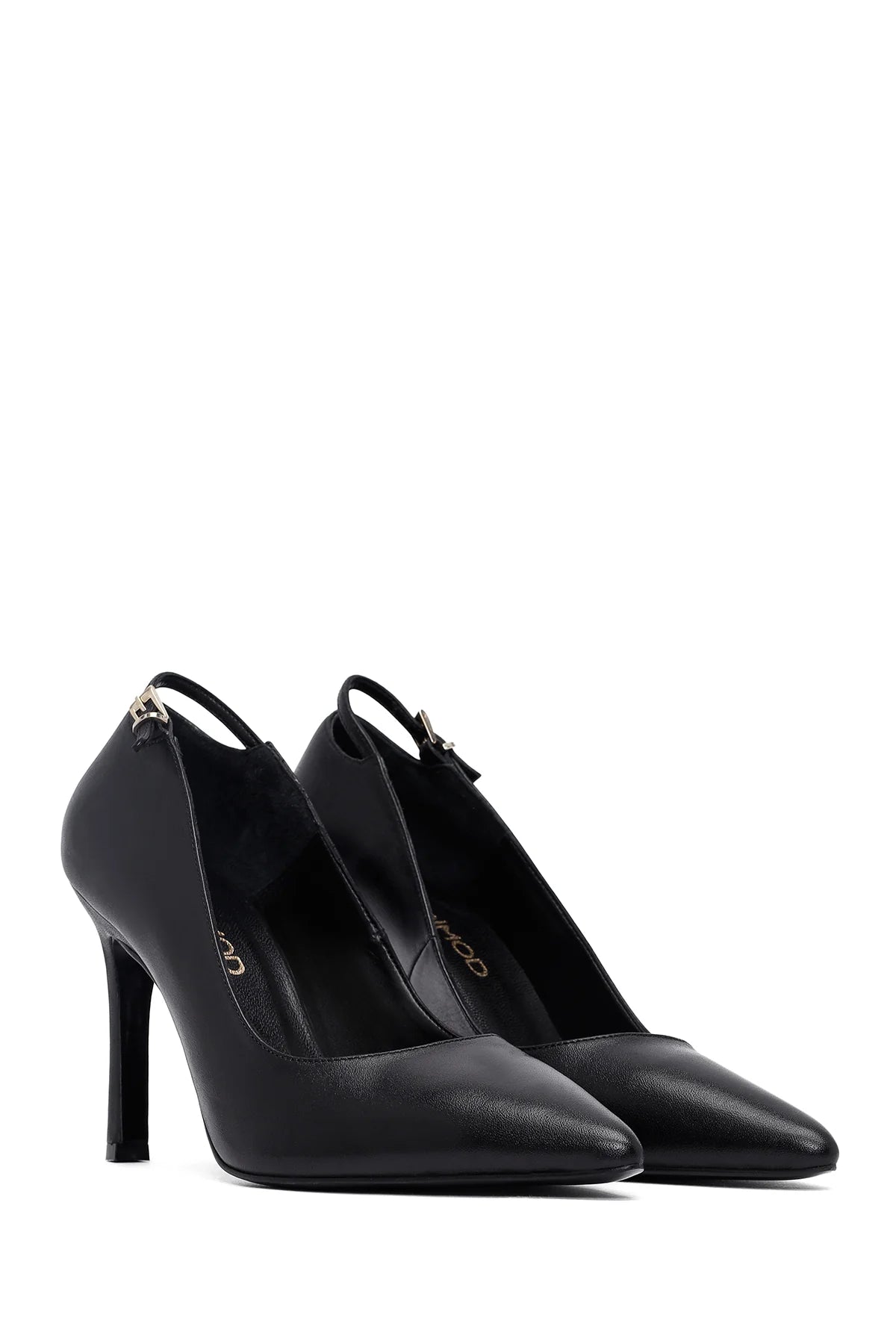 Kadın Siyah Ince Topuklu Deri Stiletto