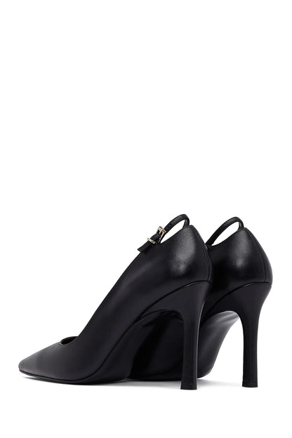 Kadın Siyah Ince Topuklu Deri Stiletto