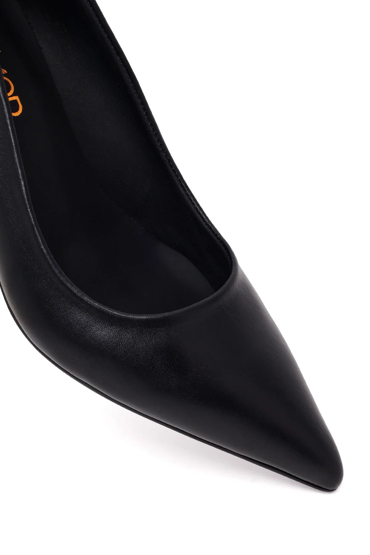 Kadın Siyah Ince Topuklu Deri Stiletto