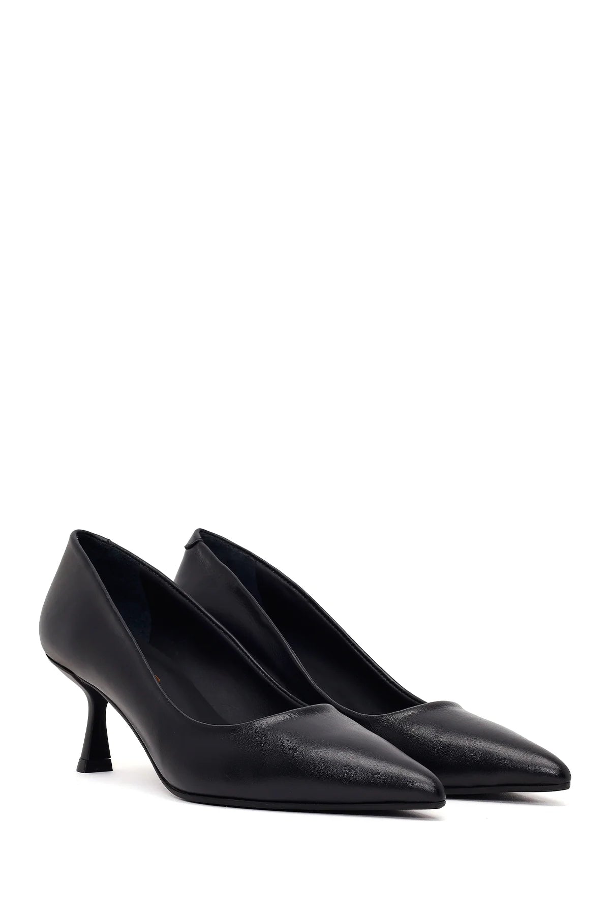 Kadın Siyah Ince Topuklu Deri Stiletto