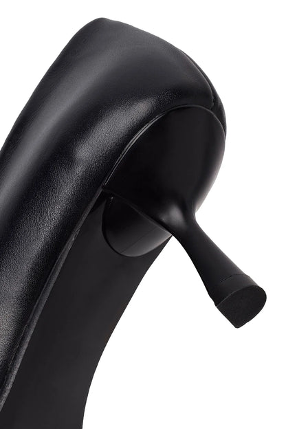 Kadın Siyah Ince Topuklu Deri Stiletto