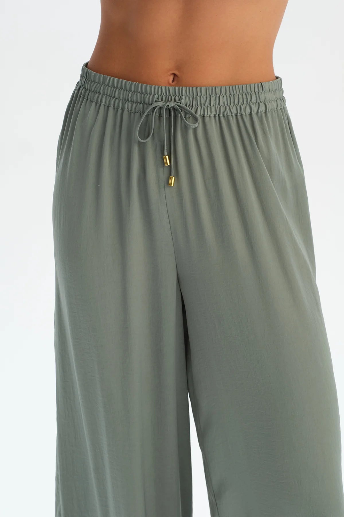 Yeşil Dokuma Pantolon
