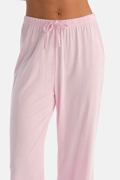 Pembe Ikili Örme Pantolon