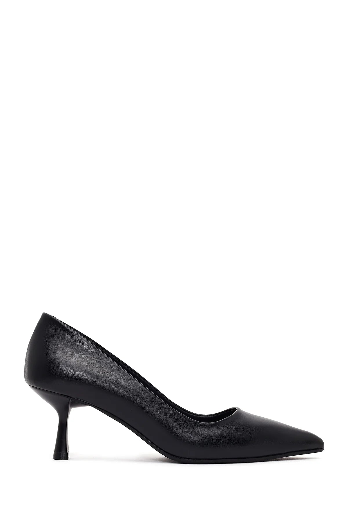 Kadın Siyah Ince Topuklu Deri Stiletto