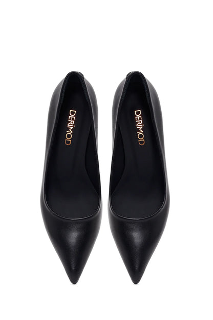 Kadın Siyah Ince Topuklu Deri Stiletto