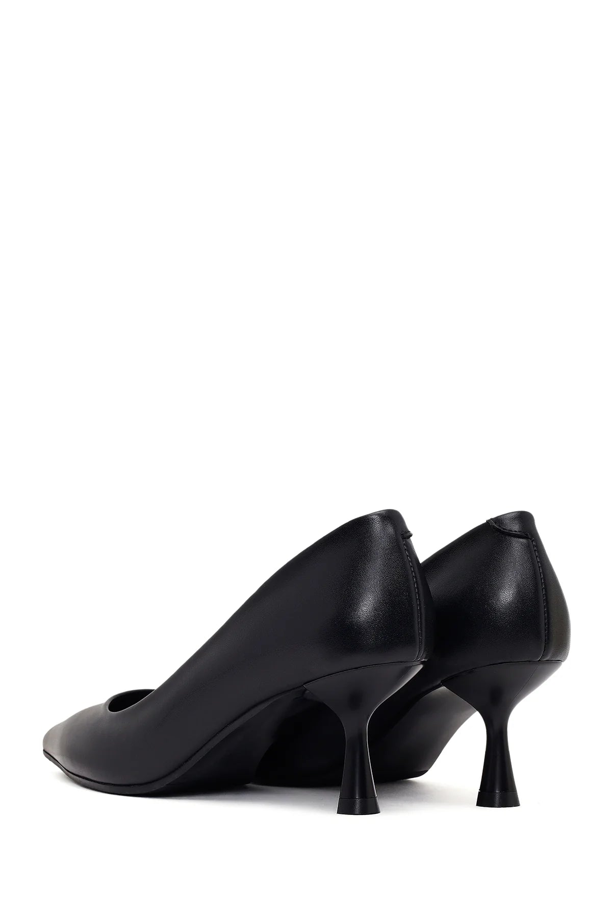 Kadın Siyah Ince Topuklu Deri Stiletto