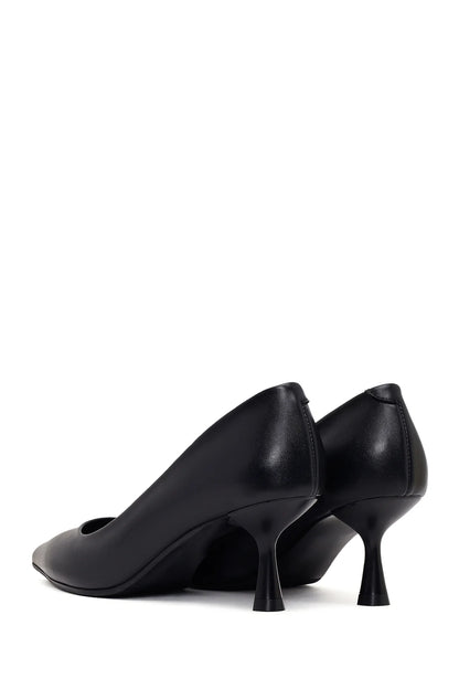 Kadın Siyah Ince Topuklu Deri Stiletto