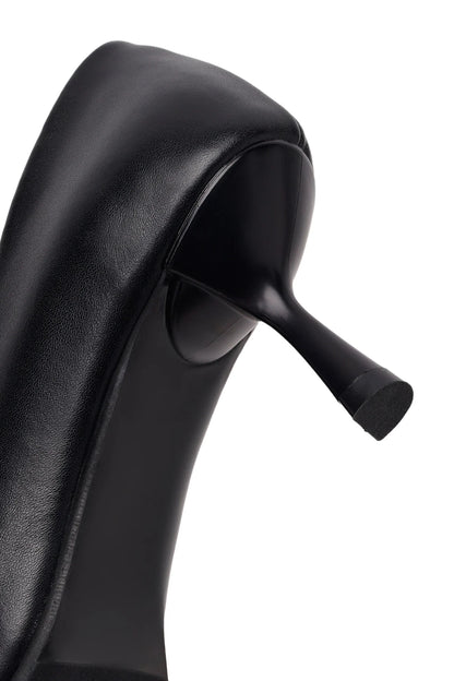 Kadın Siyah Ince Topuklu Deri Stiletto