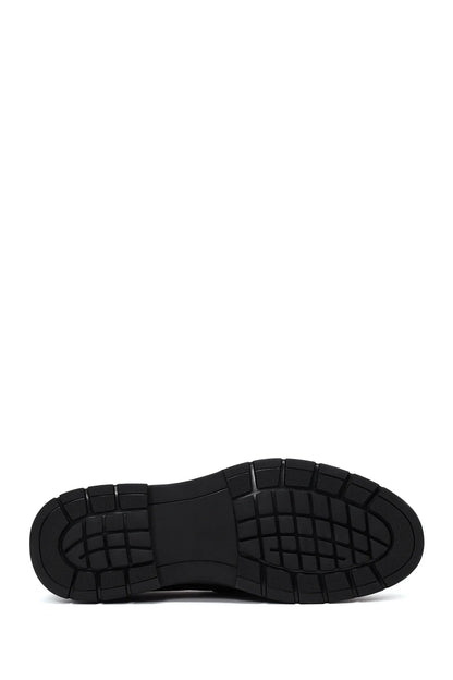 Erkek Kahverengi Tokalı Deri Casual Loafer