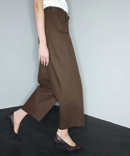 Kahverengi Dokulu Barrel Fit Pantolon Iw6260003203074 | Ipekyol