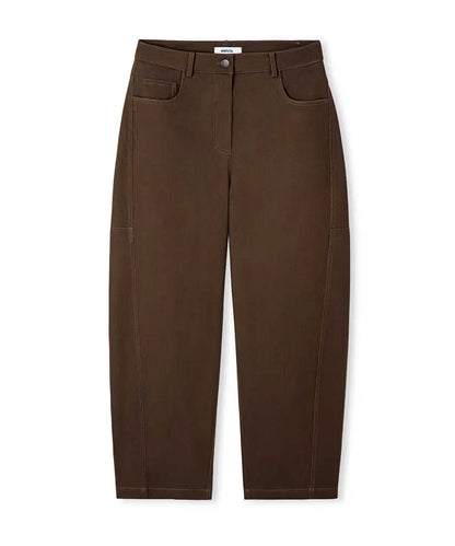 Kahverengi Dokulu Barrel Fit Pantolon Iw6260003203074 | Ipekyol