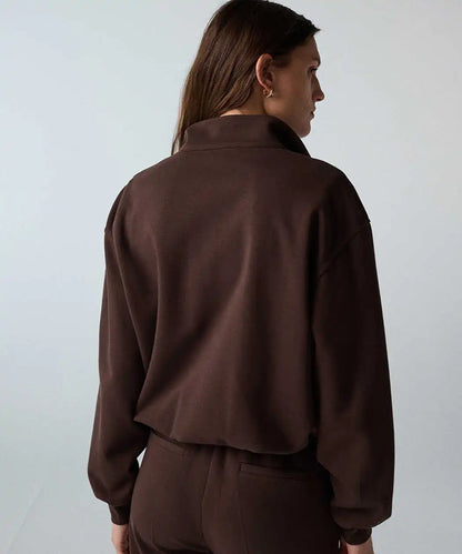 Kahverengi Çift Parça Görünüm Sweatshirt Iw6260091112074 | Ipekyol