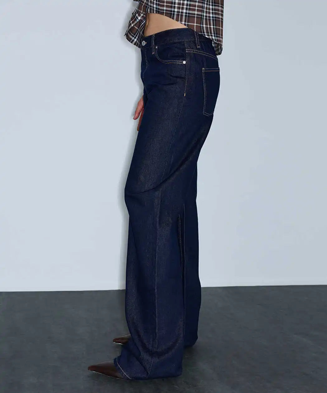 Lacivert Kontrast Dikişli Jean Pantolon Iw6260018016015 | Ipekyol