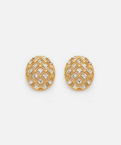 Altın Strass Taşlı Metal Küpe Iw6260068038265 | Ipekyol