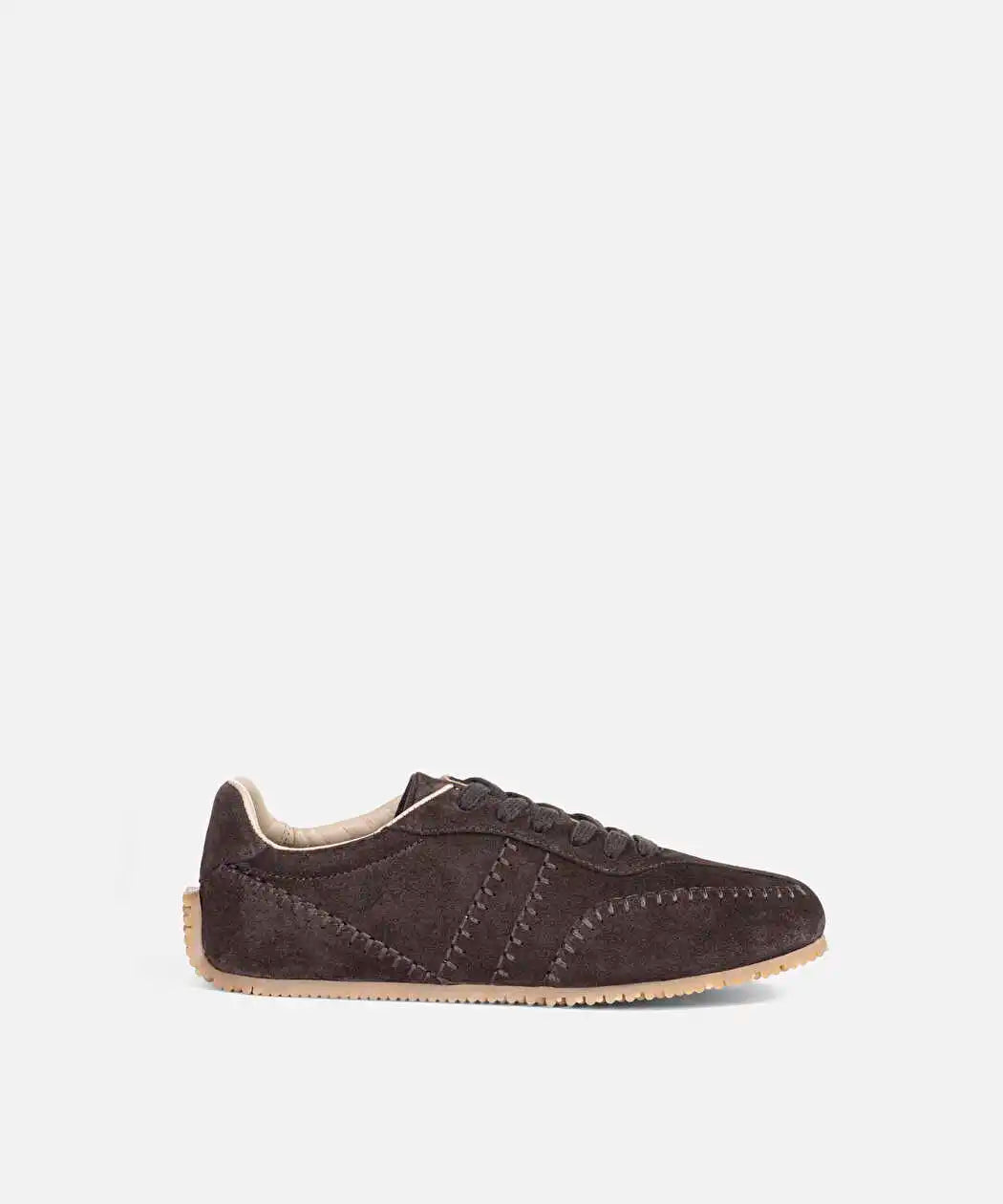 Kahverengi %100 Deri Süet Üst Dikişli Sneaker Iw6260062005006 | Ipekyol