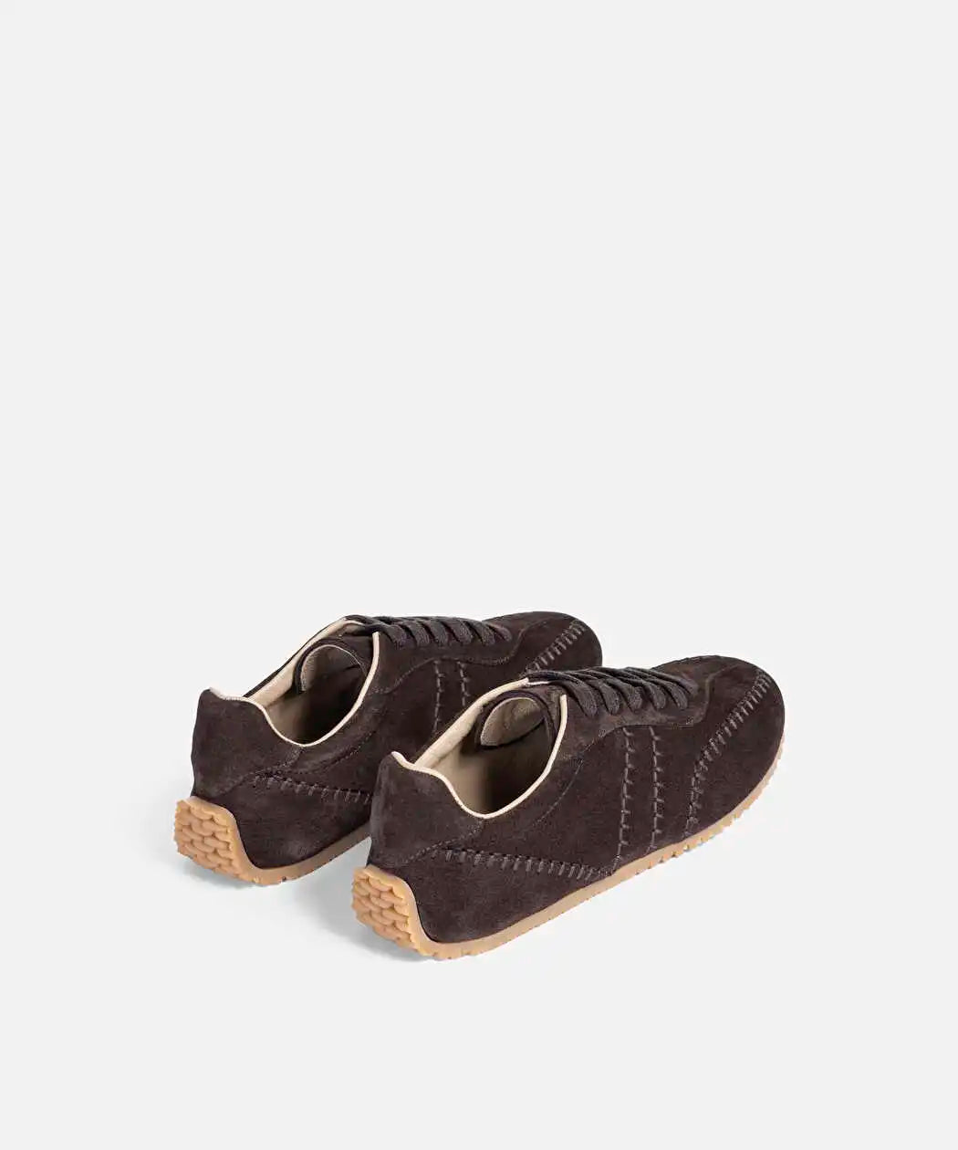 Kahverengi %100 Deri Süet Üst Dikişli Sneaker Iw6260062005006 | Ipekyol