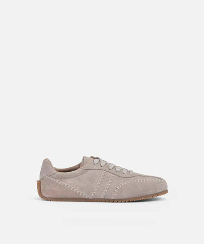 Ekru %100 Deri Süet Üst Dikişli Sneaker Iw6260062005030 | Ipekyol