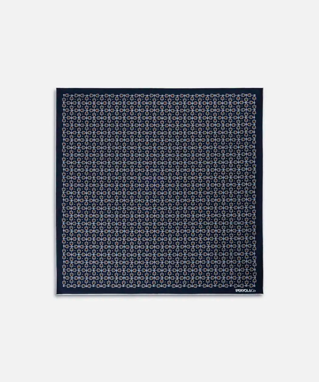 Lacivert Desenli %100 Ipek Fular Iw6260065005015 | Ipekyol