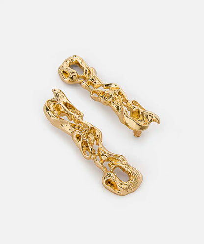 Altın Metal Amorf Küpe Iw6260068024265 | Ipekyol