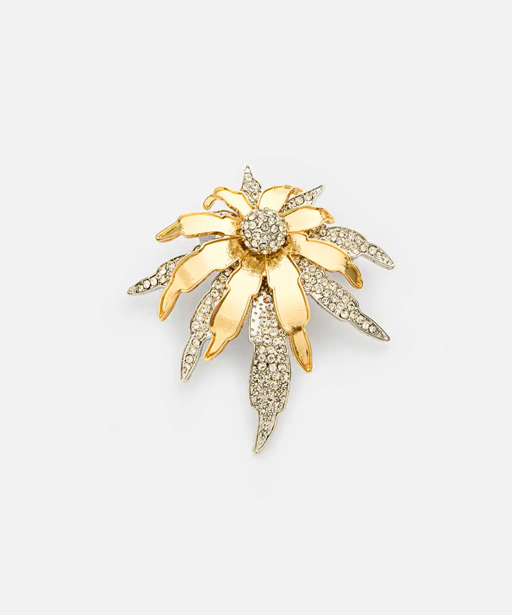 Altın Strass Taşlı Çiçek Broş Iw6260057006265 | Ipekyol