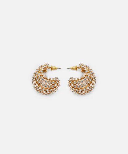 Altın Strass Taşlı Küpe Iw6260068048265 | Ipekyol