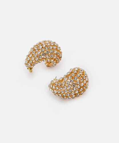 Altın Strass Taşlı Küpe Iw6260068048265 | Ipekyol