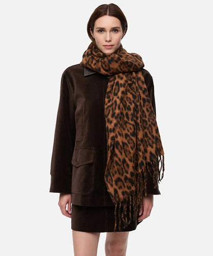 Kahverengi Leopar Desen Atkı Iw6260067005cd4 | Ipekyol