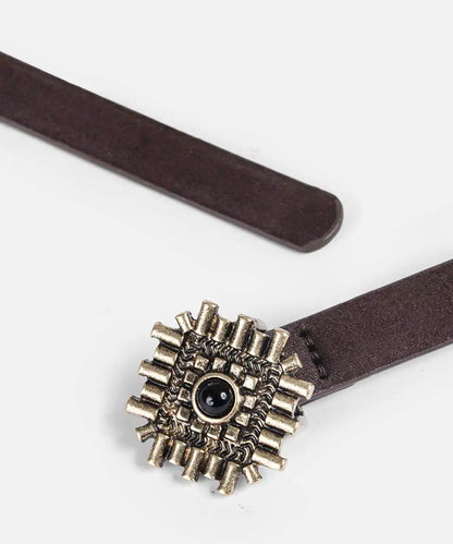 Kahverengi Kombine Taşlı Metal Tokalı Kemer Iw6260053029074 | Ipekyol