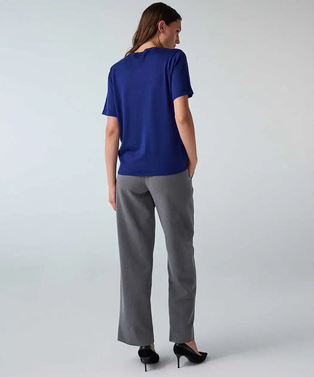 Lacivert Yün Içerikli Basic Triko Iw6260050045015 | Ipekyol