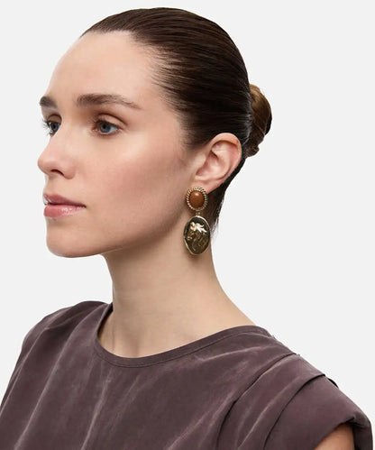Altın At Figürlü Sallantılı Küpe Iw6260068052265 | Ipekyol