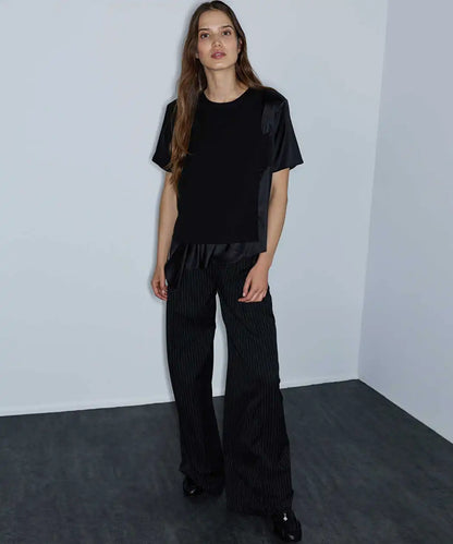 Siyah Vatkalı Asimetrik Bluz Iw6260006132001 | Ipekyol