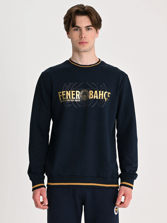 Fenerbahçe Lacivert Tribün Established 1907 Erkek Sweatshirt