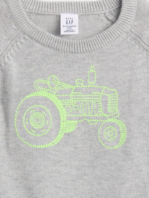 Gri Grafik Sweatshirt Eşofman Seti