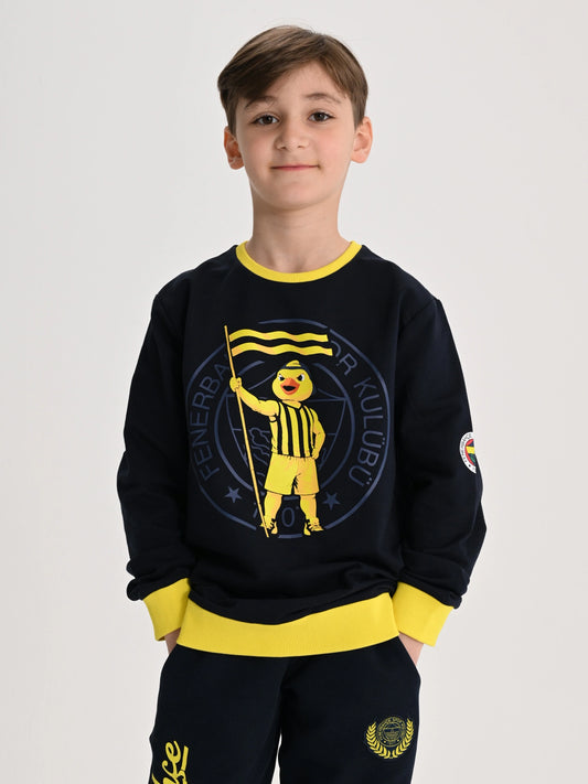 Fenerbahçe Lacivert Tribün Yellow Çocuk Sweatshirt