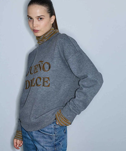 Gri Çift Parça Görünüm Işlemeli Sweatshirt Iw6260091121126 | Ipekyol