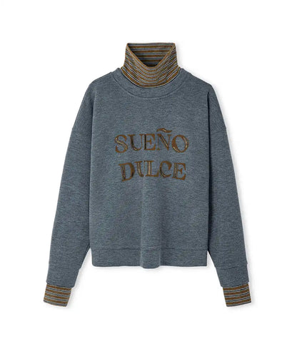 Gri Çift Parça Görünüm Işlemeli Sweatshirt Iw6260091121126 | Ipekyol