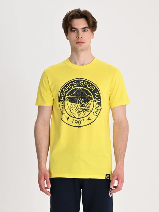 Fenerbahçe Sarı Tribün Tram Logolu Erkek Tshirt