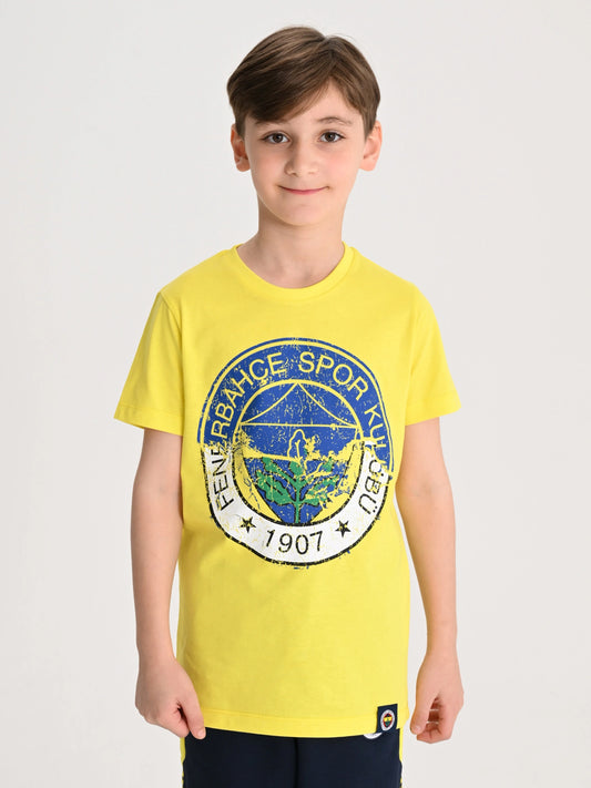 Fenerbahçe Sarı Tribün Tram Logolu Çocuk Tshirt