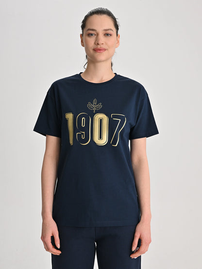 Fenerbahçe Lacivert Trend 1907 Kadın Oversize Tshirt