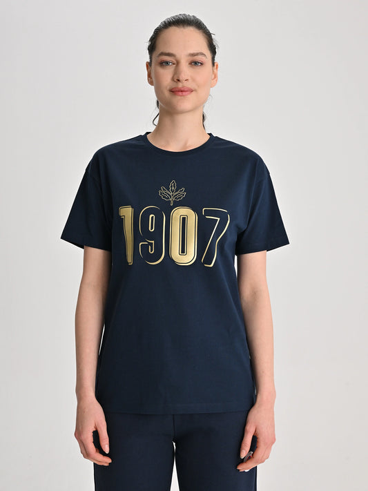 Fenerbahçe Lacivert Trend 1907 Kadın Oversize Tshirt