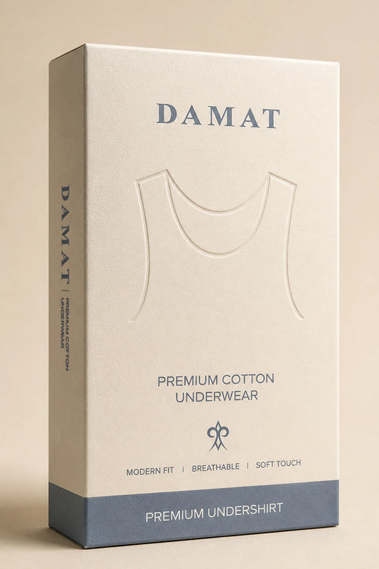 Damat Beyaz Pamuklu Premium Atlet