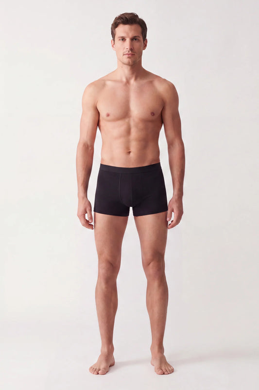 Damat Siyah Pamuklu Premium Boxer
