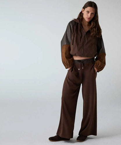 Kahverengi Kumaş Mix Colorblock Mont Iw6260012418074 | Ipekyol